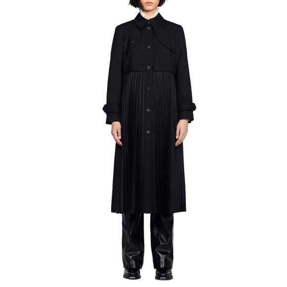 Samy Pleated Trench Coat - Picture 1 of 7